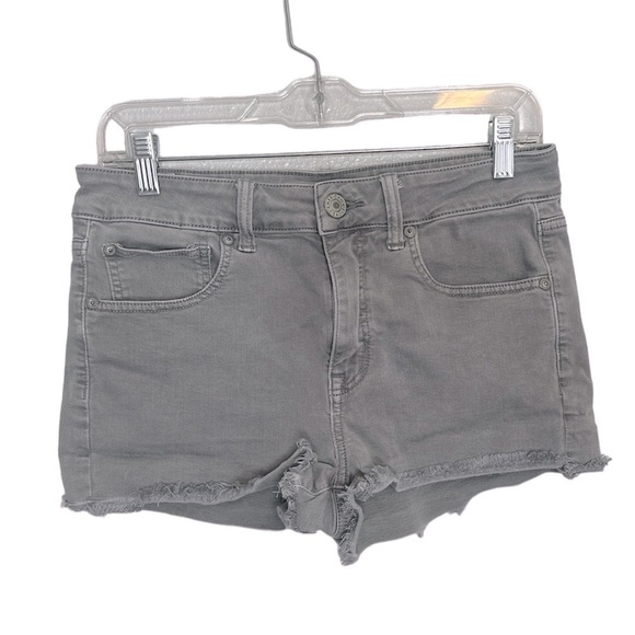 American Eagle Outfitters Pants - AMERICAN EAGLE Women's Gray Hi-RIse Shortie Shorts Size 8